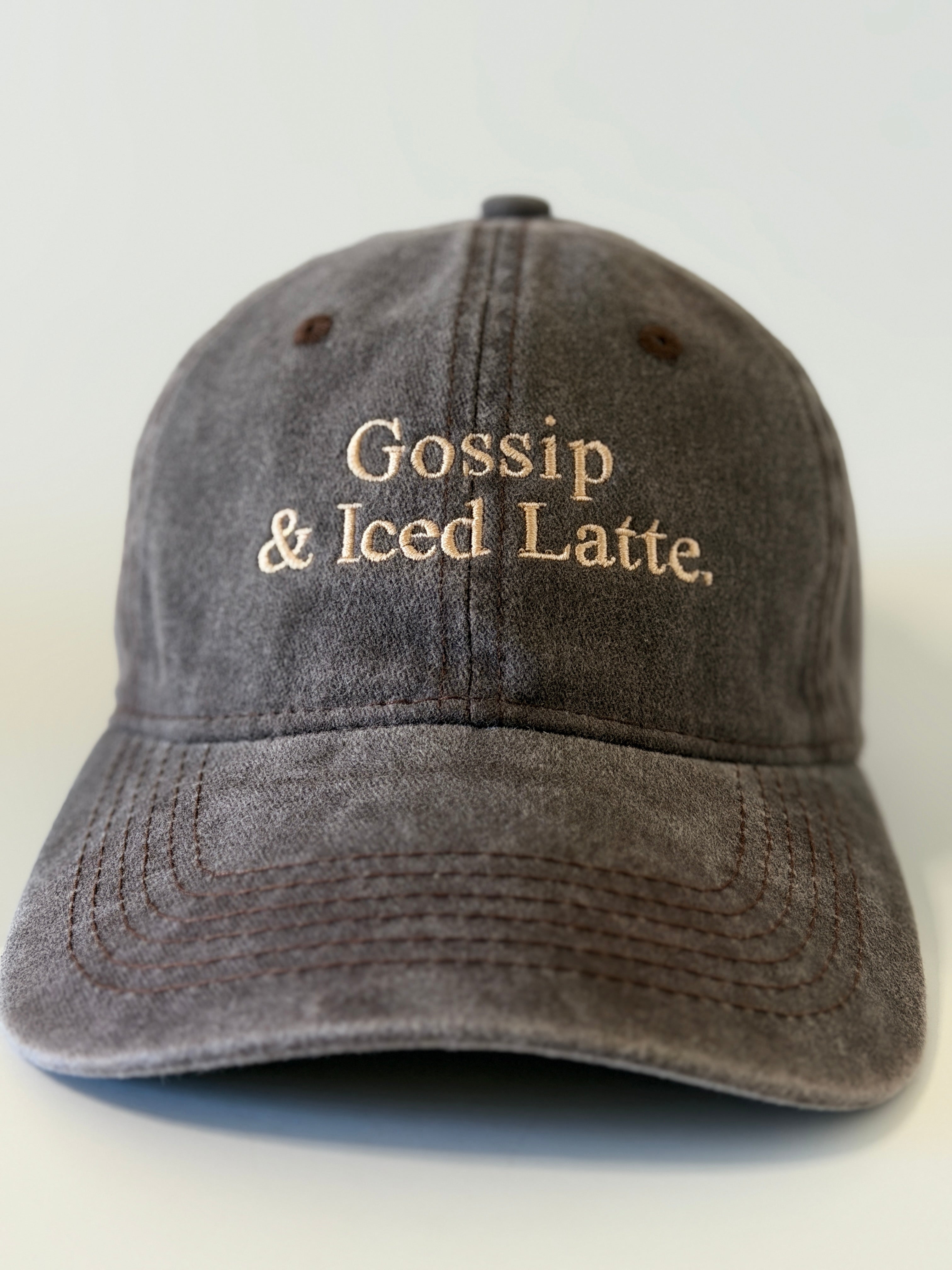 Gossip & Iced Latte. Embroidered Hat