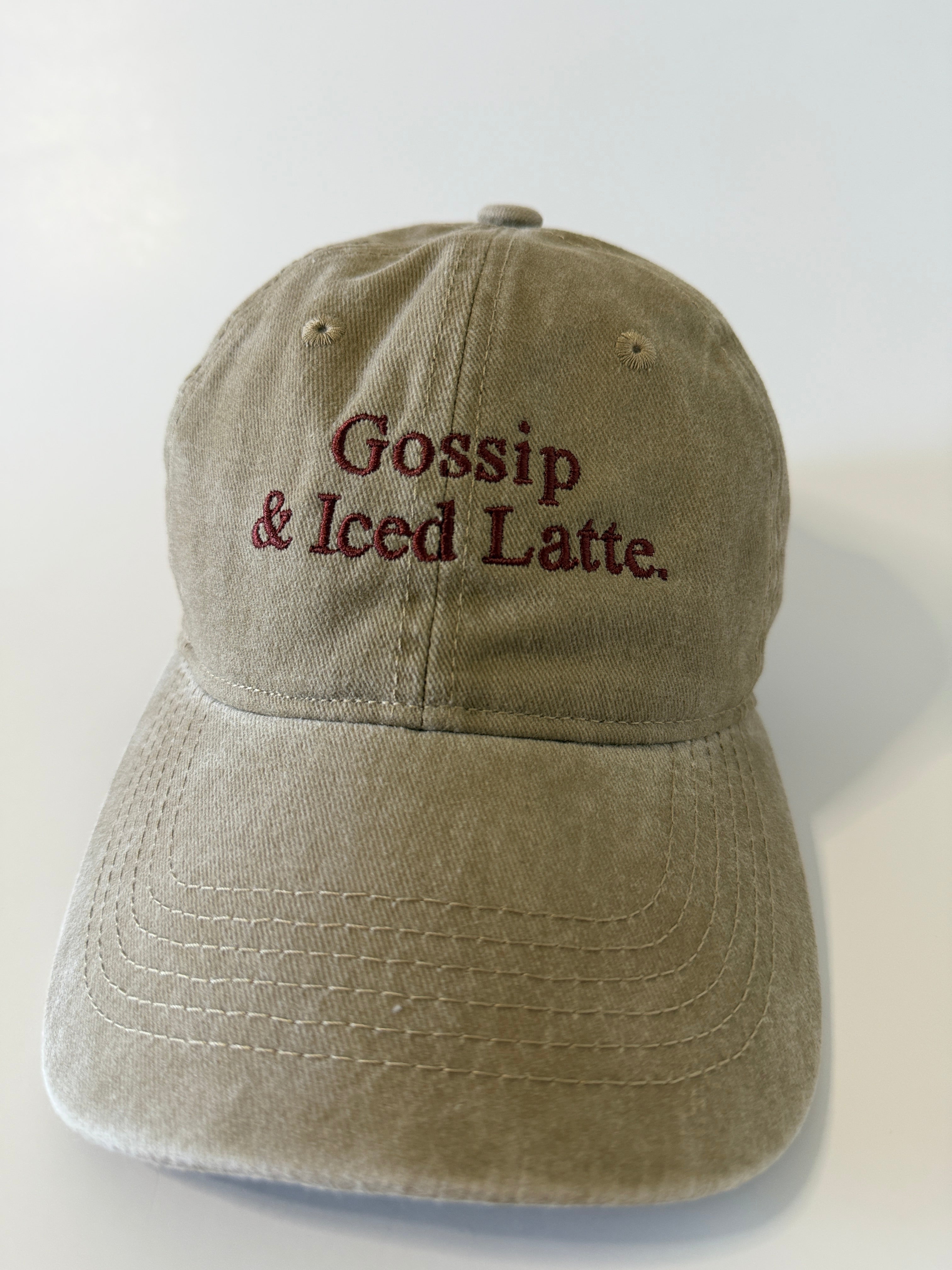 Gossip & Iced Latte Embroidered Hat