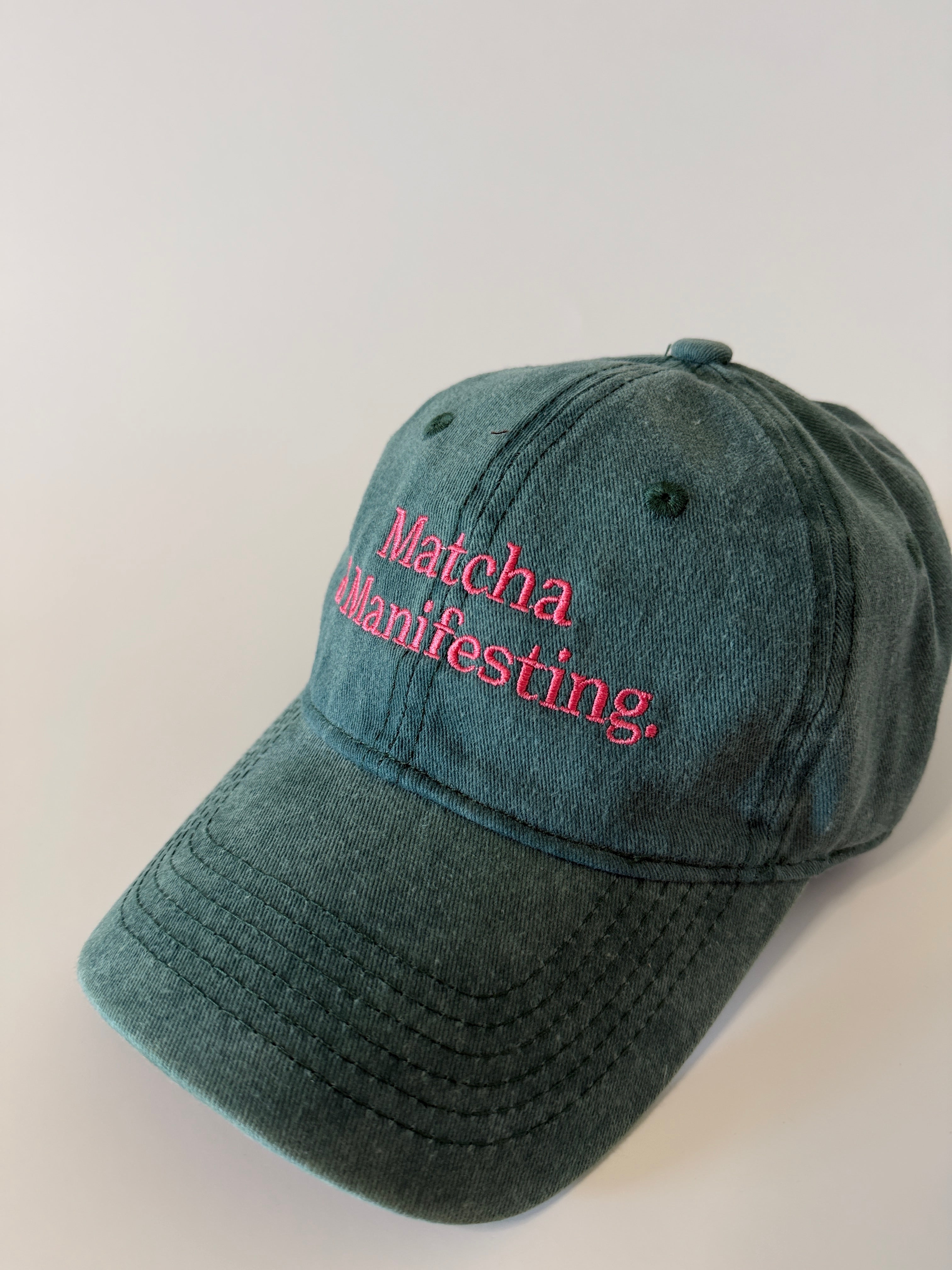 Matcha & Manifesting Embroidered Hat