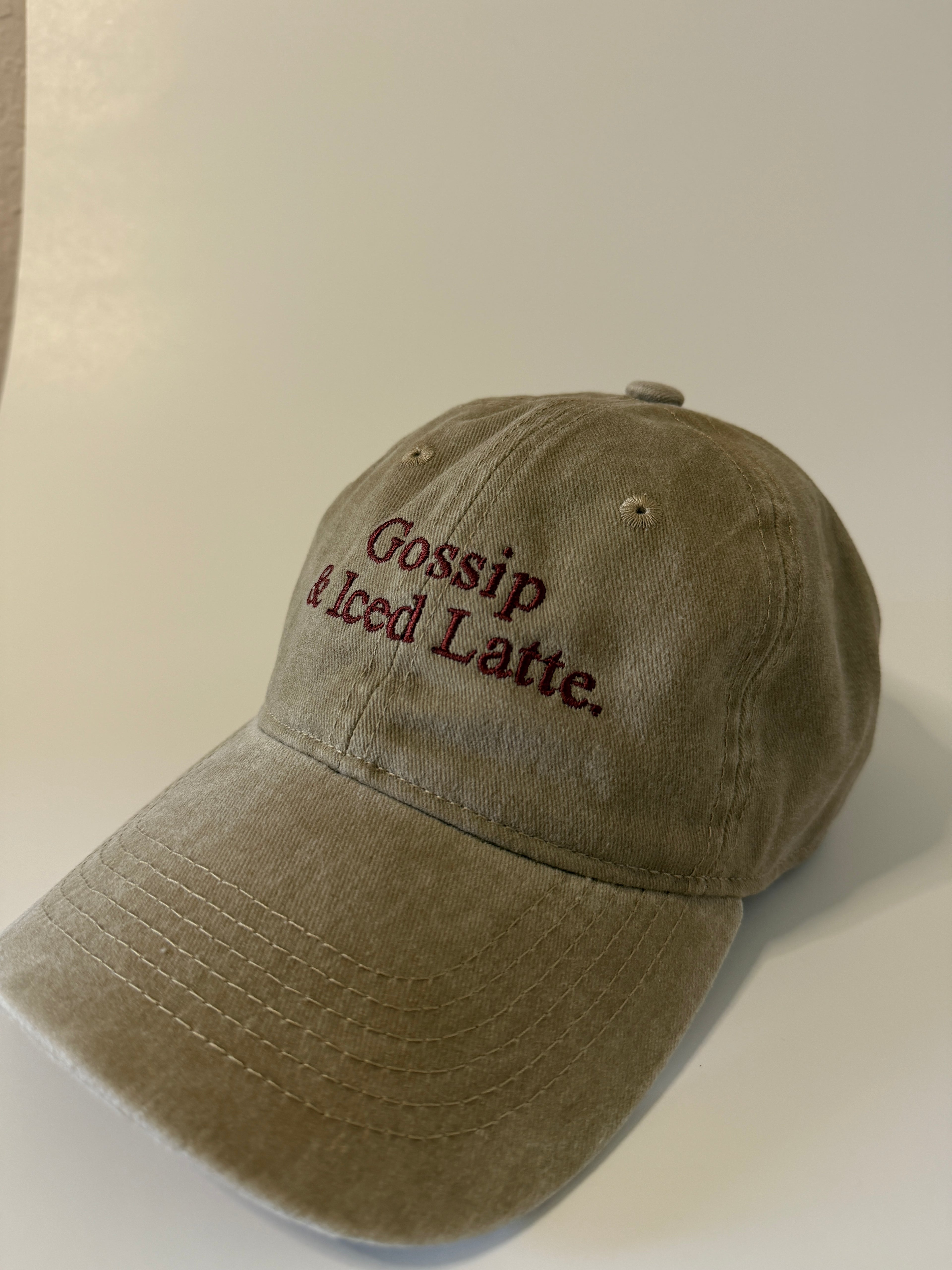 Gossip & Iced Latte Embroidered Hat