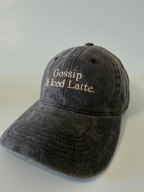 Gossip & Iced Latte. Embroidered Hat